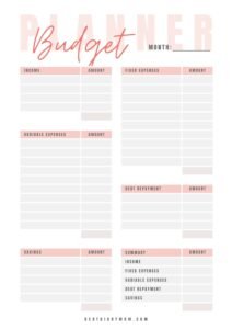 Monthly budget planner image monthly budget planner
